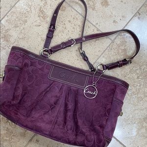 COACH purple suede purse